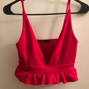 Red crop top
